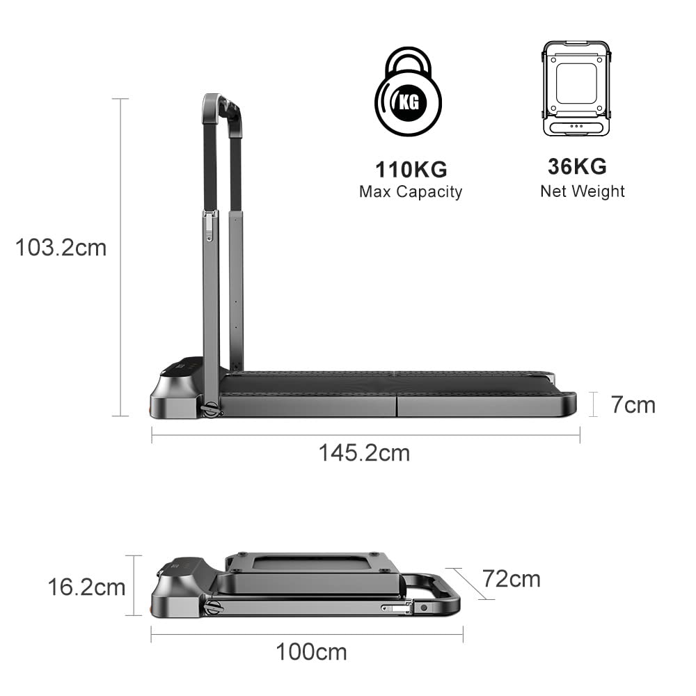 WalkingPad R2 Treadmill, Walking Pad Foldable 44 cm x 120 cm