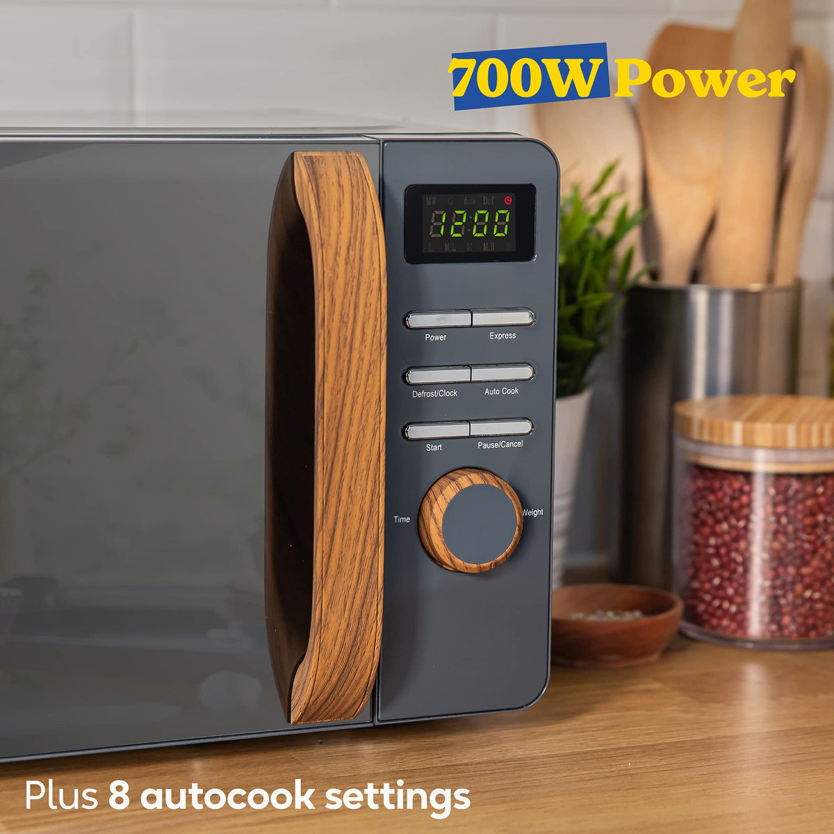 Russell Hobbs RHMD714G 17 L 700 W Scandi Grey Digital Microwave with 5 Power Levels s