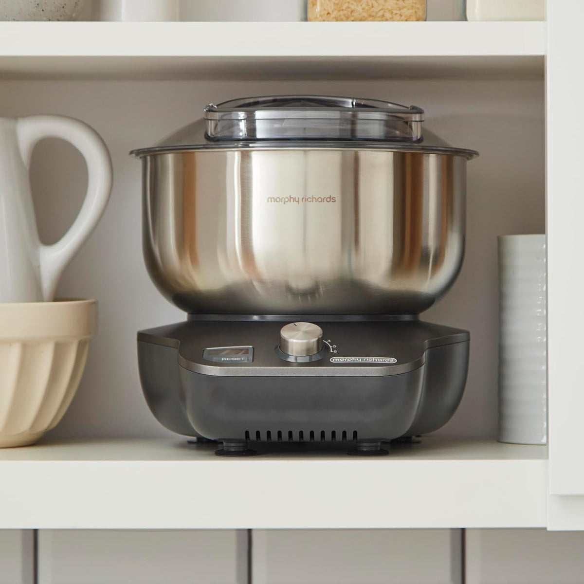 Stand Mixer 4L 650W 6 Speeds Dual Beaters Grey