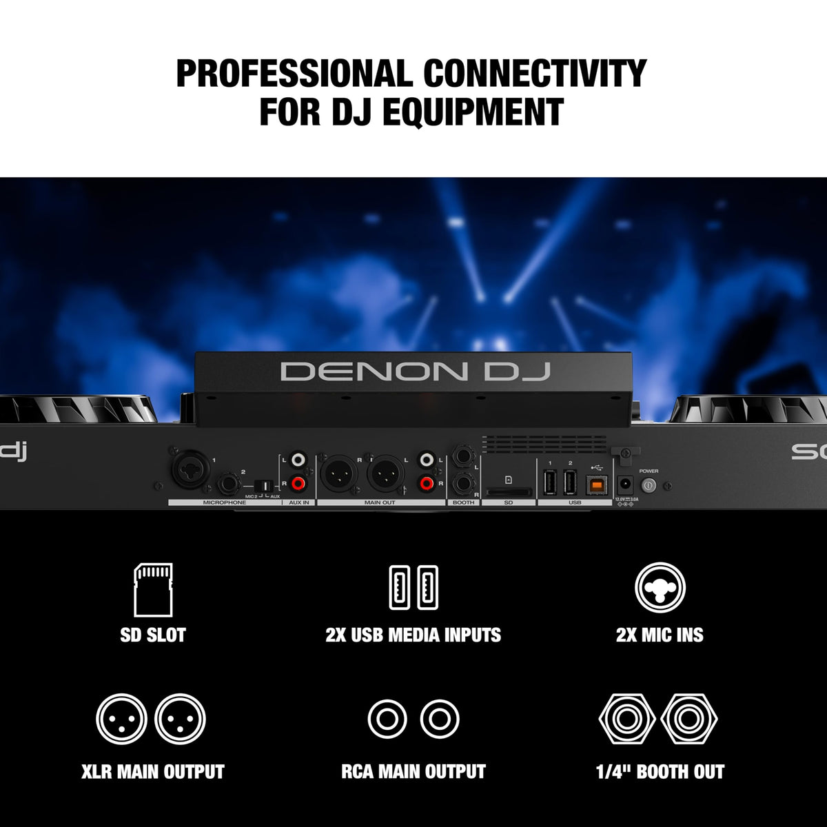 Denon DJ SC LIVE 4 Standalone DJ Controller with Stem Separation on 4-Decks