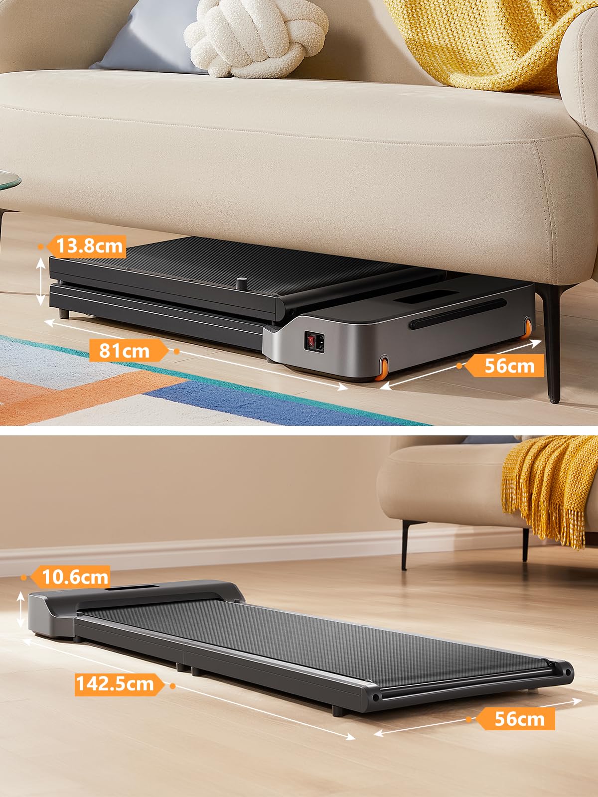 Walkingpad Z1 Walking Pad Treadmill, 180° Folding Under Desk Treadmill for Home Office