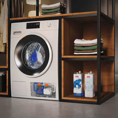 9kg Front-Load Washing Machine, 1600 rpm, Auto Detergent Dosing, Steam & WiFi, White