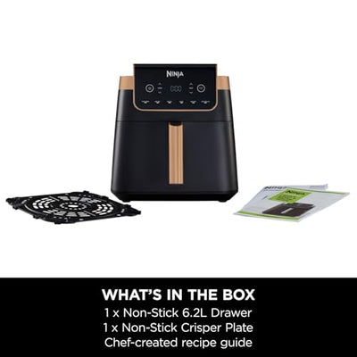 Ninja Air Fryer MAX PRO, 6.2L, Uses No Oil, Large Square Single Drawer, Roast, Bake, Air Fry
