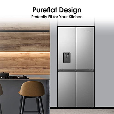 Hisense RQ560N4WCF Freestanding American Fridge Freezer Cross Door, No Frost, 454 liters, Stainless Steel  s