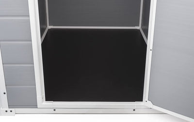 Garden Storage Shed 4 X 3 Ft Grey Resin Hinged Doors