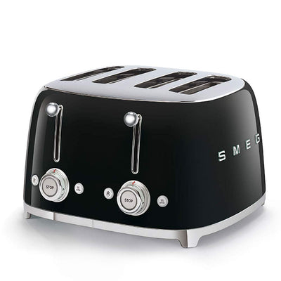 4 Slice Toaster 2000W Extra Wide Slots 6 Browning Levels Black
