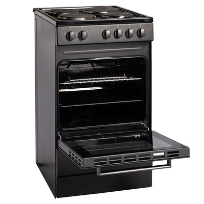 Freestanding Electric Cooker 62L 50cm Black