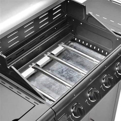 CosmoGrill Pro Deluxe 5 Gas Burner 4+1 Barbecue Grill, Steel Warming Rack, Side-Burner