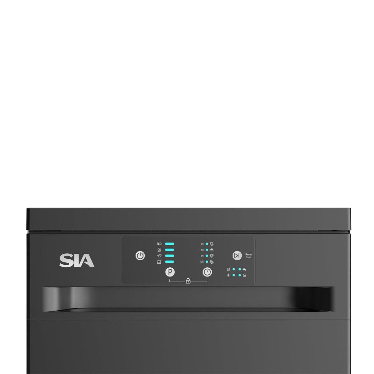 Freestanding Dishwasher 45cm 9 Place Settings 4 Programs Black