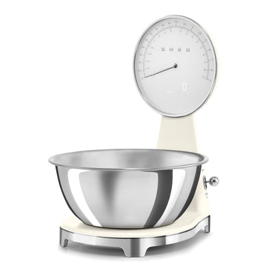 Analog And Digital Kitchen Scale 5Kg 1G Accuracy Stainless Steel Cream