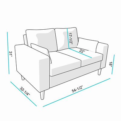Grey Linen 3-Seater and 2-Seater Fabric Sofa Set with Pocket Spring Cushions and Solid Wood Legs