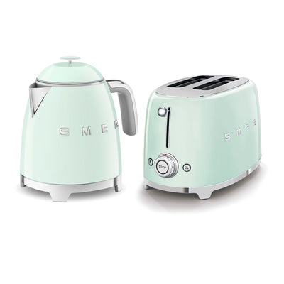 Retro Range Breakfast Set 0.8L Mini Kettle 2-Slice Toaster Pastel Green