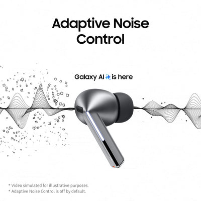 Samsung Galaxy Buds3 Pro Grey with Galaxy AI, Wireless Earbuds, Noise Cancelling, Bluetooth, 360 Audio