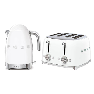 Kettle 1.7L 3kW Acoustic Alarm Pastel Green & Toaster 4 Slice 2kW Pastel Green