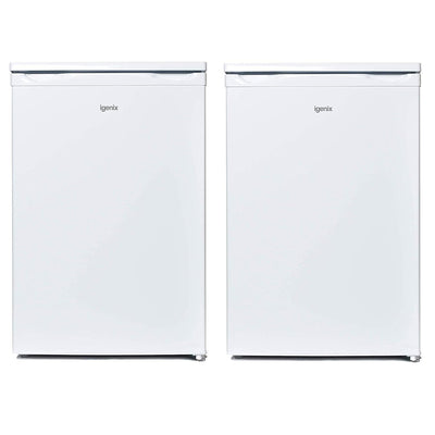 Freestanding Under Counter Fridge Freezer Set 136L 91L 55cm Inox