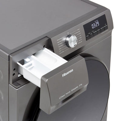 Hisense WFQA1014EVJMT 10kg Washing Machine with 1400 rpm - Titanium - A Rated
