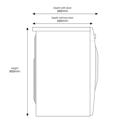 Freestanding Washer Dryer 8kg Wash 5kg Dry 1400rpm Graphite