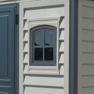 Plastic Garden Storage Shed 10.5 X 8 Ft Double Doors Lockable Dark Grey