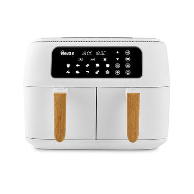 Air Fryer 8L Dual Basket 13 Presets Match Cook White