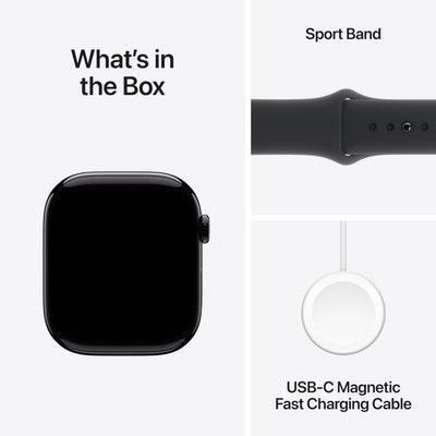 Apple Watch Series 10 GPS 46 mm Smartwatch with Jet Black Aluminium Case