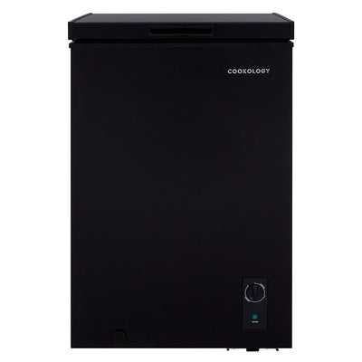 Freestanding Chest Freezer 99L Adjustable Thermostat Black
