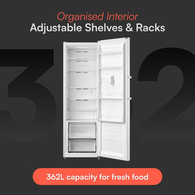 Freestanding Larder Fridge 362L Frost Free White