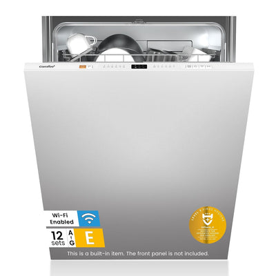 Built-In Dishwasher 12 Place Settings 8 Programs 47dB White