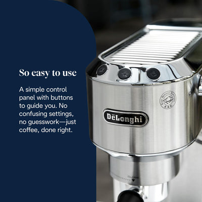Traditional Pump Espresso Machine 15 Bar Milk Frother Silver