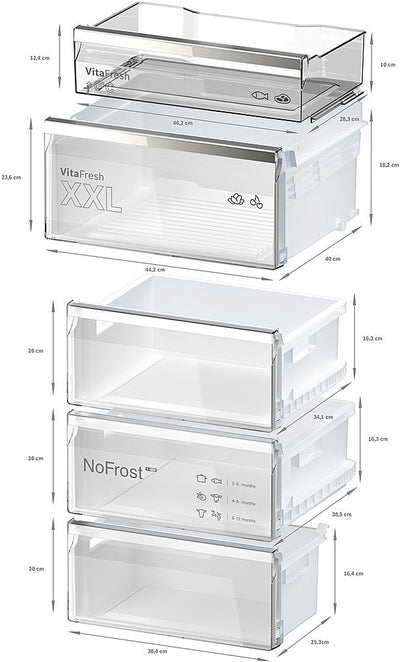 Bosch - 500 Series 12.8 Cu. Ft Bottom-Freezer Counter-Depth Smart Refrigerator - Stainless Steel