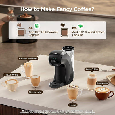 Pod Coffee Machine 5 In 1 20 Bar 0.8L Black