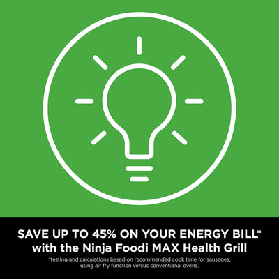 Ninja Foodi MAX Health Grill & Air Fryer with Digital Cooking Probe, 6-in-1; Grill, Fry, Bake