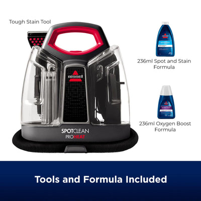 Portable Carpet Cleaner 330W HeatWave Technology Spot Cleaner Titanium/Red