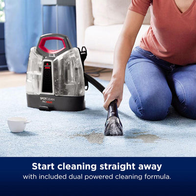 Portable Carpet Cleaner 330W HeatWave Technology Spot Cleaner Titanium/Red