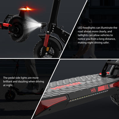 HITWAY Electric Scooter Adult 10 Inch, 15.6-27AH Battery 500W Motor