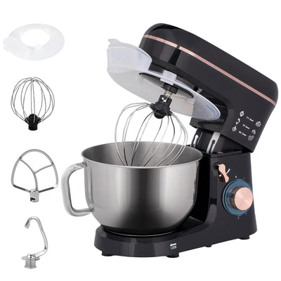 Stand Mixer 1400W 5L 6 Speeds Pulse Setting Stainless Steel Bowl White