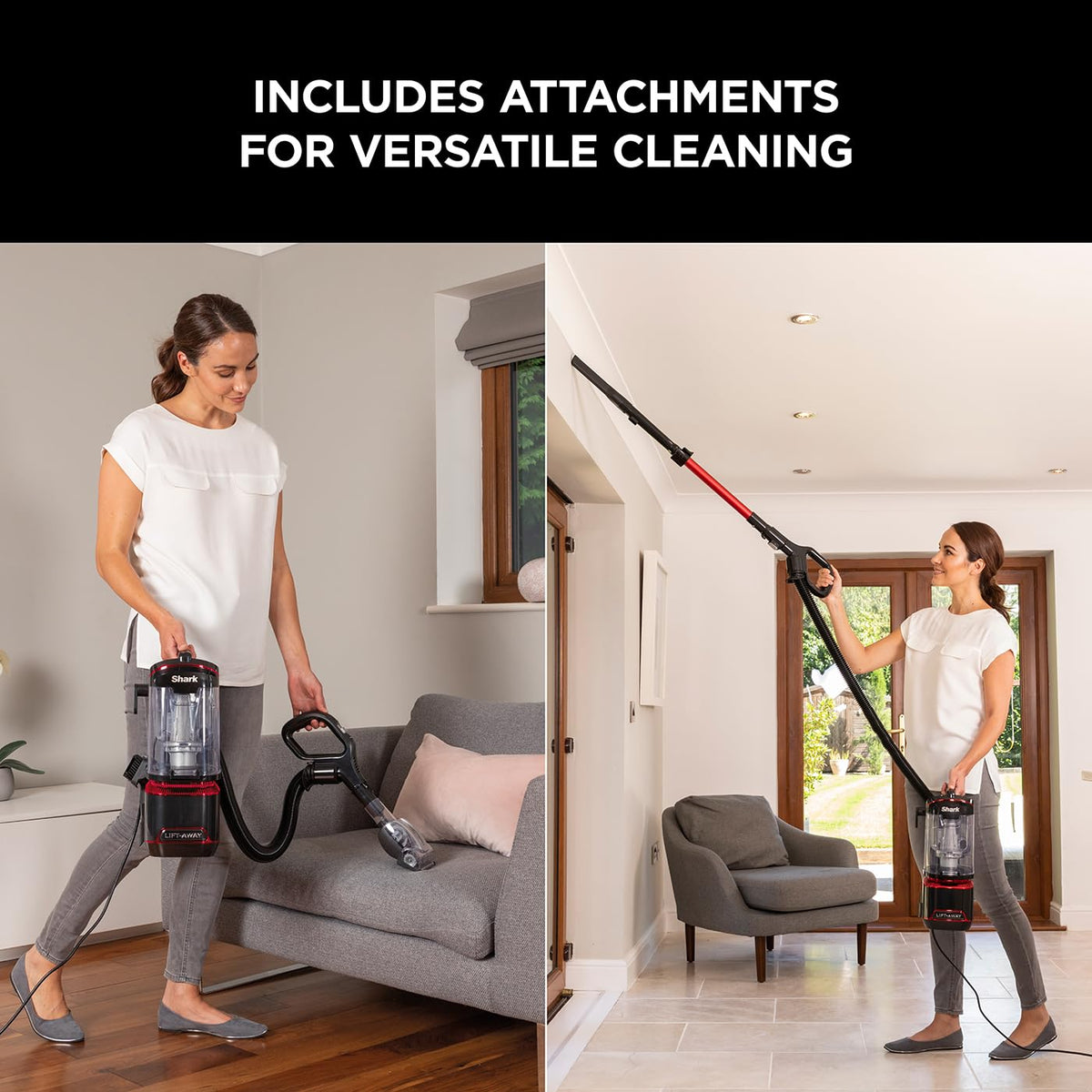 Shark Corded Upright Vacuum Cleaner 1.1L with Lift-Away Technology, Pet Model, LED Headlights