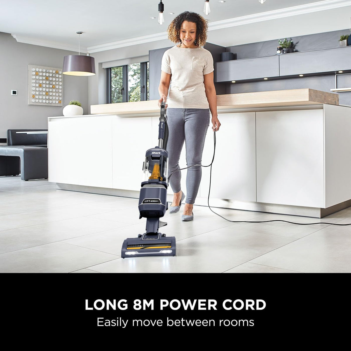 Shark Corded Upright Vacuum Cleaner 1.1L with Anti Hair Wrap Technology, LED Headlights, Lift-Away, Anti-Allergen