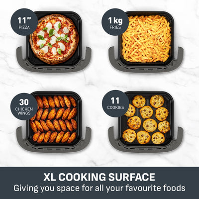 Tefal Easy Fry Pizza, XL Surface, Large Air Fryer, Spacious Basket, Up To 1 Kg of Fries