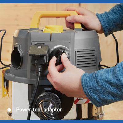 Vacmaster Wet & Dry Vacuum Cleaner 30L with Push Clean Filter. 240V L Class Industrial Dust Extractor.