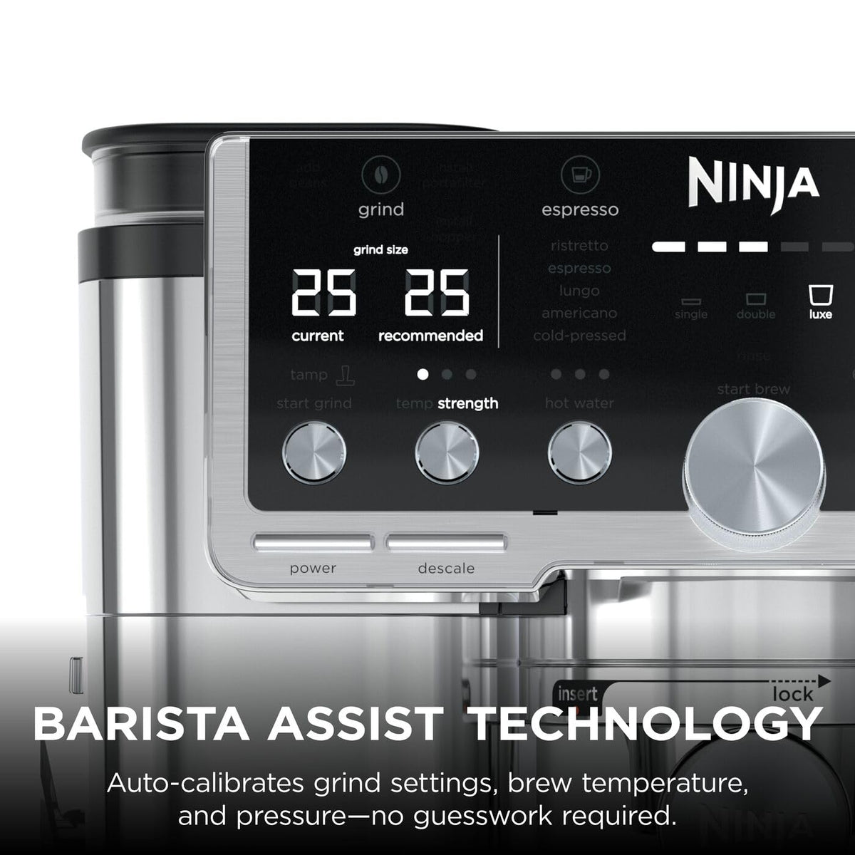 3-In-1 Espresso Cold Brew Filter Coffee Machine 25 Grind Settings Silver
