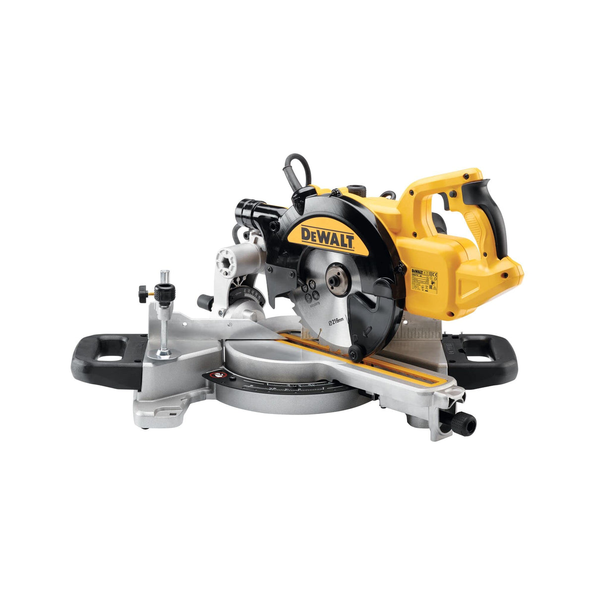 DEWALT DWS774-GB 216-mm 230V Slide Mitre Saw with XPS - Yellow/Black