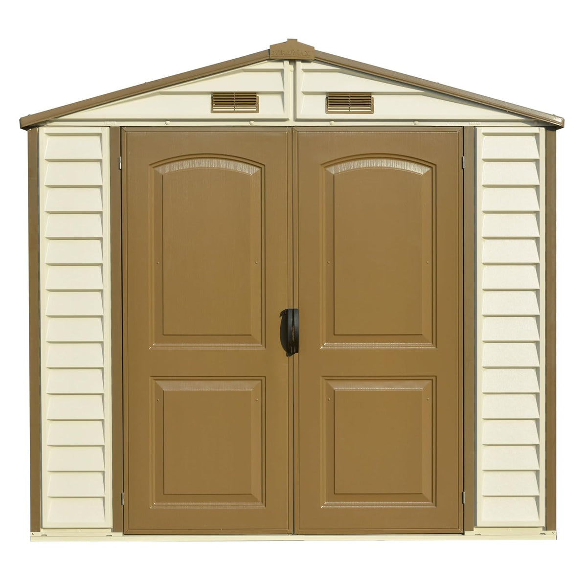 Plastic Garden Storage Shed 8 X 6 Ft Brown Double Doors Lockable