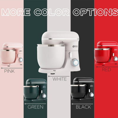 Mini Stand Mixer 3.5L 10 Speed 800W Dough Hook Whisk Beater Grey White