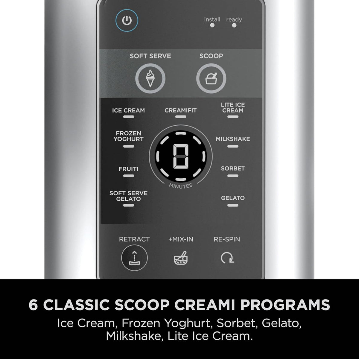 Ice Cream Maker 13 Functions 2x 480ml Tubs Soft Serve Platinum