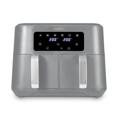 Vortx 8.5L Dual Basket Air Fryer With Dual Cook Function 2400W Midnight Blue Chrome