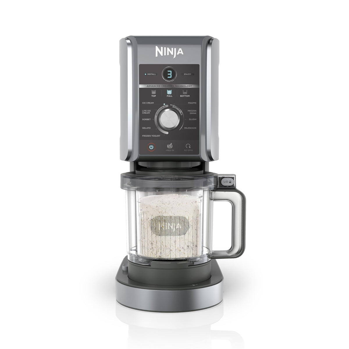 Ninja CREAMi Deluxe Ice Cream Maker & Frozen Dessert Maker with 3 Tubs, 10 Functions