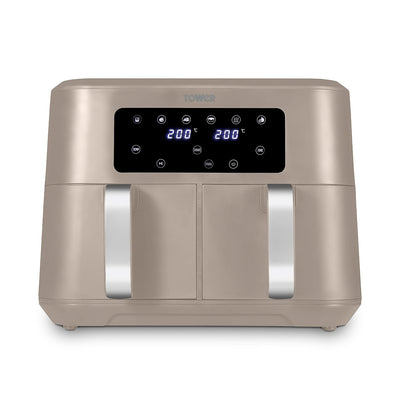 Vortx 8.5L Dual Basket Air Fryer With Dual Cook Function 2400W Midnight Blue Chrome