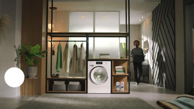 9kg Front-Load Washing Machine, 1600 rpm, Auto Detergent Dosing, Steam & WiFi, White