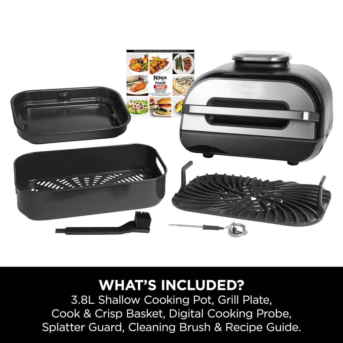 Ninja Foodi Max AG551UK Health Grill & Air Fryer - Grey