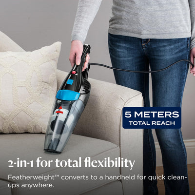 2-in-1 Bagless Vacuum Cleaner Lightweight Corded Cyclonic Filtration
